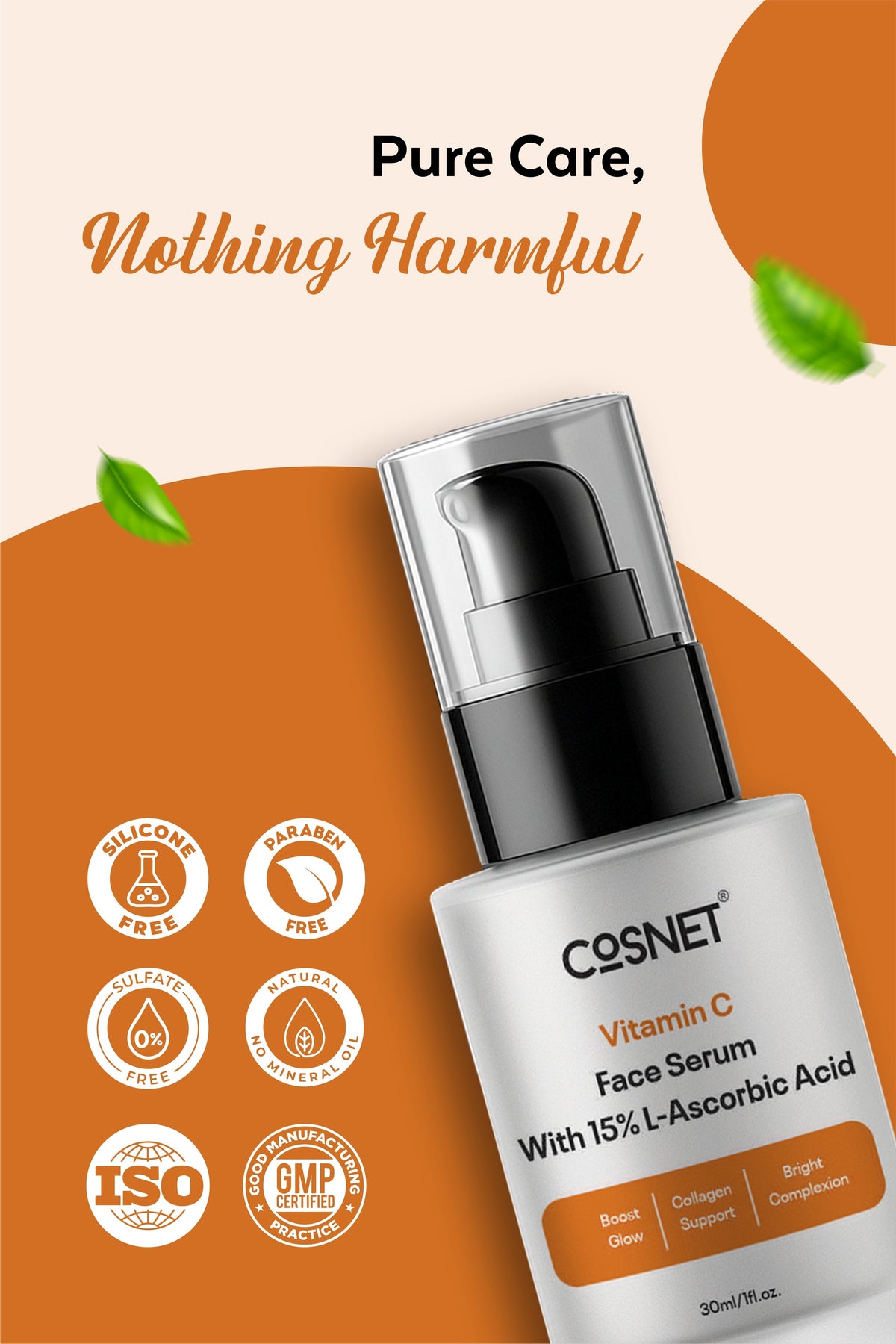 15% Vitamin C Face Serum: Unlock Brighter, Healthier & Glass-Like Glow