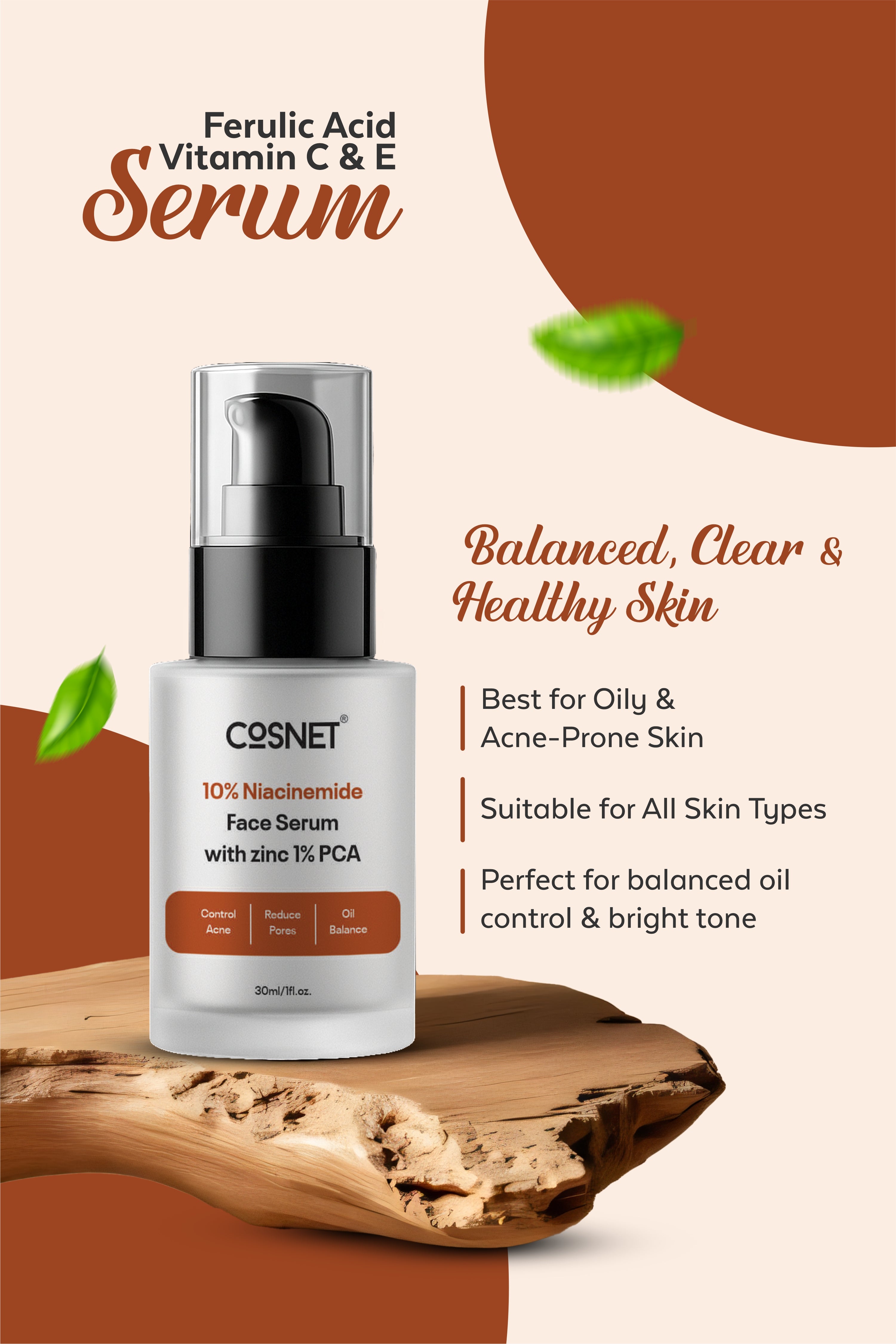 10% Niacinamide with 1% Zinc PCA Face Serum