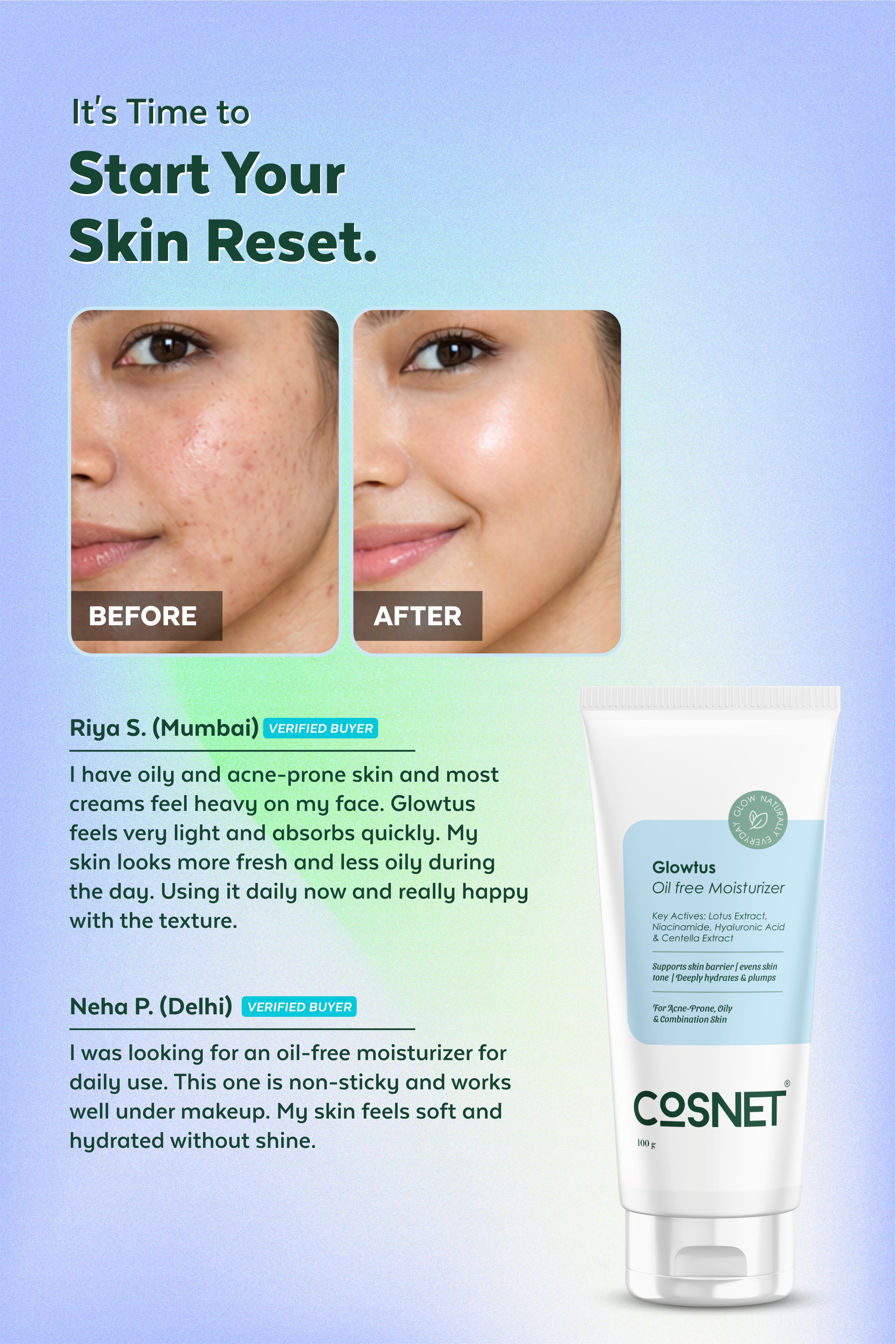 COSNET Glowtus Oil Free Moisturizer
